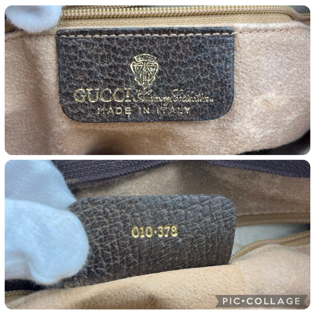 GUCCI - オールドグッチ ワンショルダー PVC シェリーライン 斜 GUCCI - オールドグッチ ワンショルダー PVC シェリーライン 斜