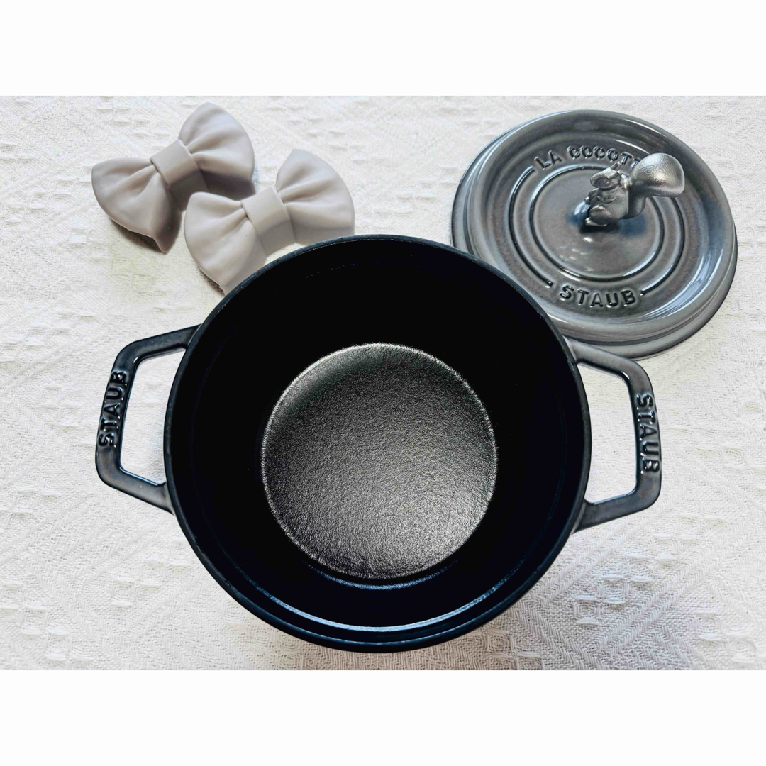 STAUB - STAUB ストウブ 両手鍋 グレー 16cmセットの通販 by STAUB - STAUB ストウブ 両手鍋 グレー 16cmセットの通販 by