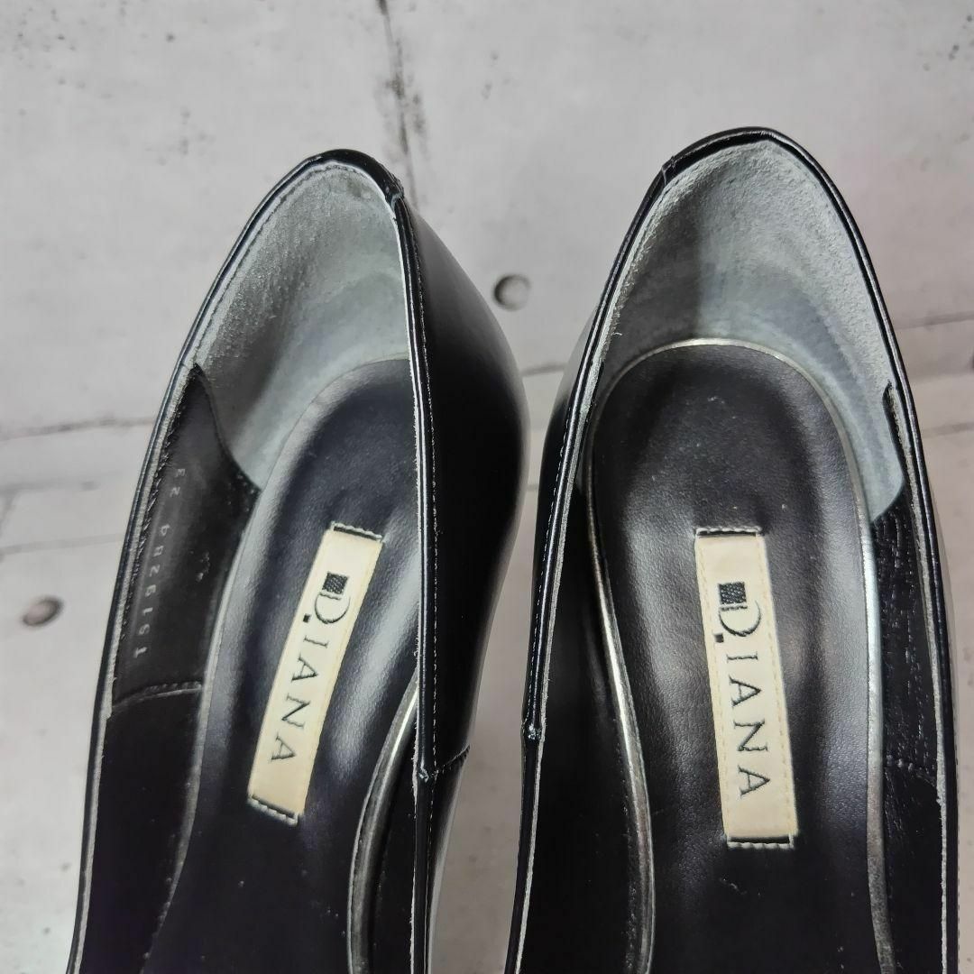 DIANA - 【美品】 ダイアナ DIANA 黒 レザー ポインテッドトゥ DIANA - 【美品】 ダイアナ DIANA 黒 レザー ポインテッドトゥ