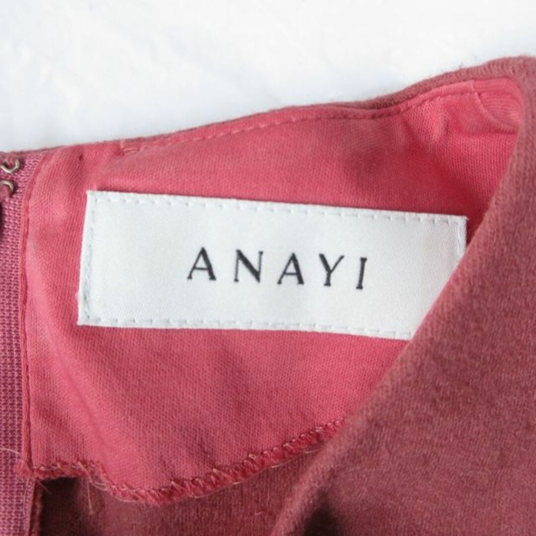 ANAYI - アナイ ANAYI ワンピース フレア ひざ丈 ウール ピンク ANAYI - アナイ ANAYI ワンピース フレア ひざ丈 ウール ピンク