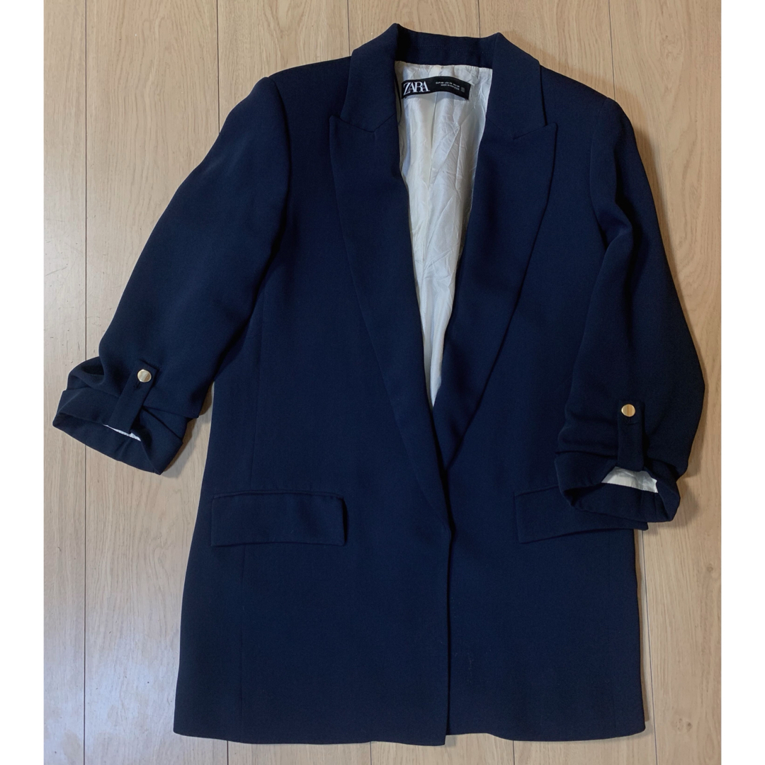 ZARA - ZARA ロールアップスリーブ ブレザー ジャケット xs ZARA - ZARA ロールアップスリーブ ブレザー ジャケット xs