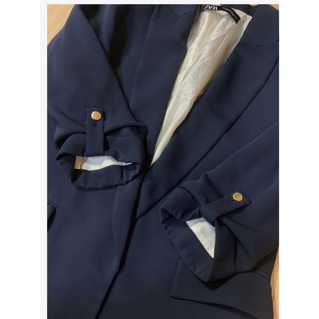 ZARA - ZARA ロールアップスリーブ ブレザー ジャケット xs ZARA - ZARA ロールアップスリーブ ブレザー ジャケット xs