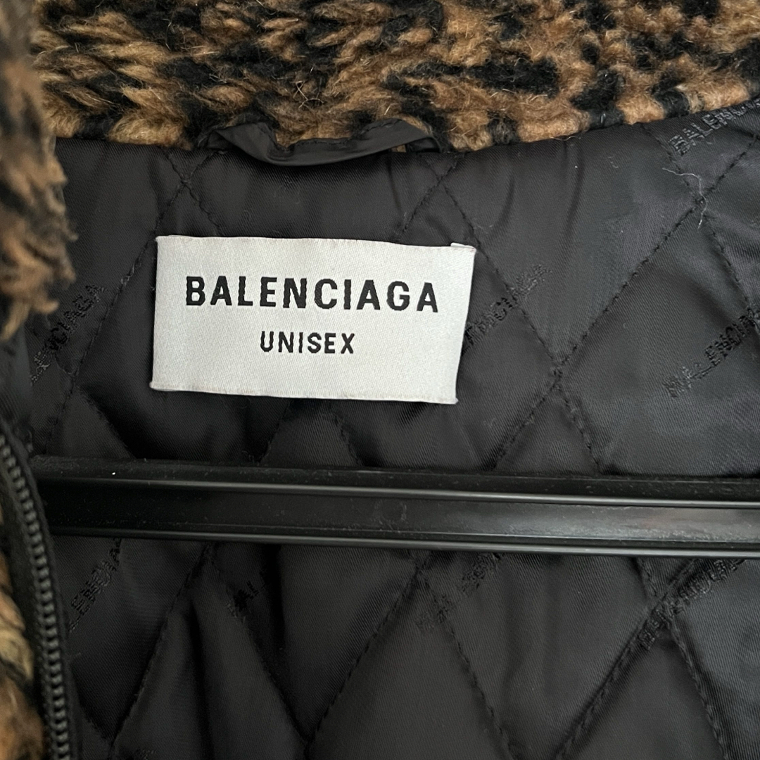 BALENCIAGA - BALENCIAGA レオパードファージャケット コート BALENCIAGA - BALENCIAGA レオパードファージャケット コート