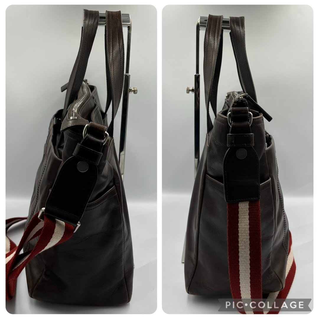 Bally - BALLY バリー ビジネスバッグ 2way トレスポ ブラウンの Bally - BALLY バリー ビジネスバッグ 2way トレスポ ブラウンの