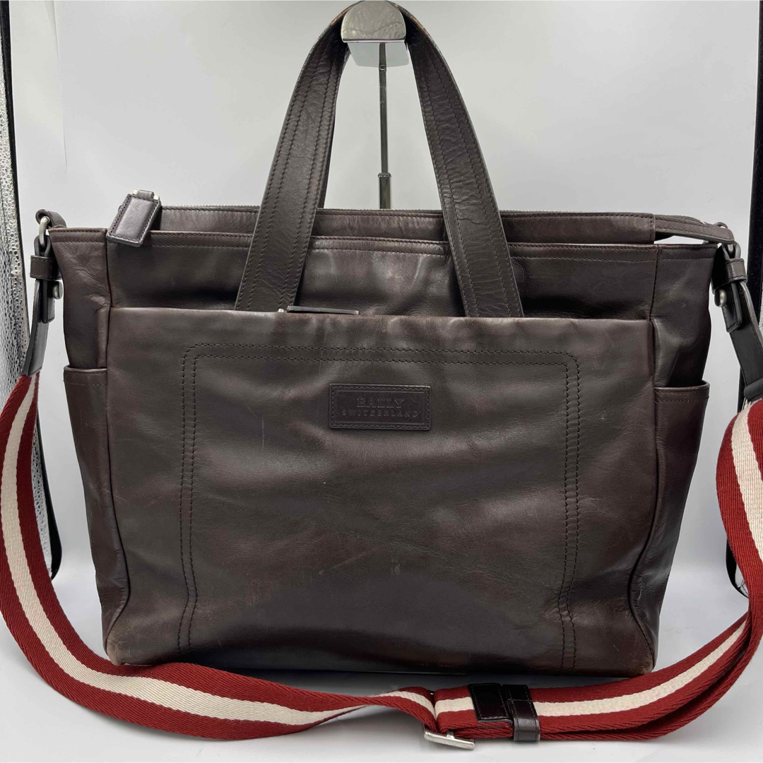 Bally - BALLY バリー ビジネスバッグ 2way トレスポ ブラウンの Bally - BALLY バリー ビジネスバッグ 2way トレスポ ブラウンの