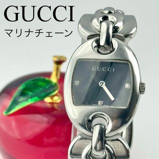 GUCCI - ☆新品電池☆714 グッチ マリナチェーン 3Pダイヤ GUCCI - ☆新品電池☆714 グッチ マリナチェーン 3Pダイヤ
