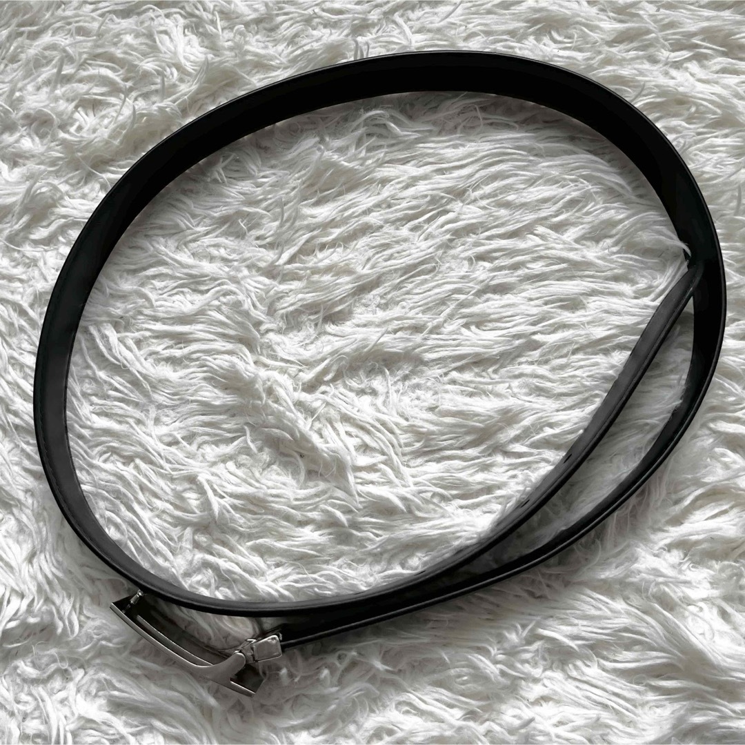 BURBERRY - (美品)バーバリー レザーベルト シルバー金具 BURBERRY - (美品)バーバリー レザーベルト シルバー金具