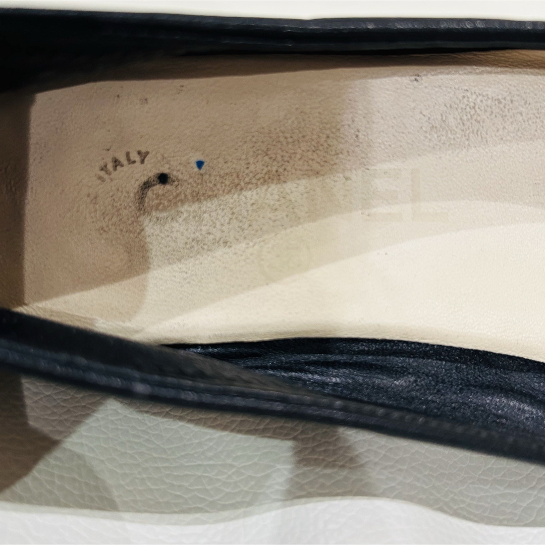 CHANEL - CHANEL バレエシューズ 黒 37.5 24cm バレリーナ CHANEL - CHANEL バレエシューズ 黒 37.5 24cm バレリーナ