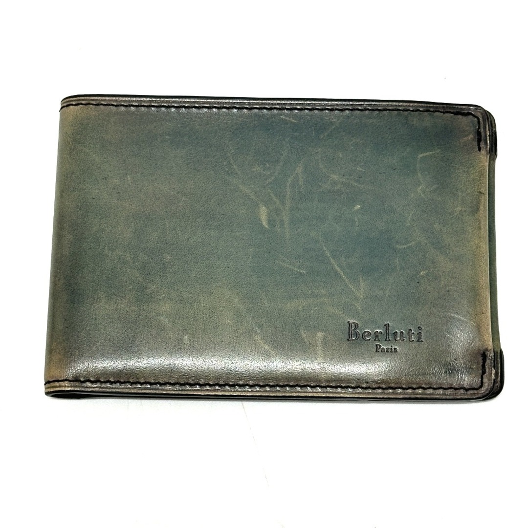 BERLUTI - ベルルッティ Berluti ロゴ 2つ折り短財布 ミニ BERLUTI - ベルルッティ Berluti ロゴ 2つ折り短財布 ミニ
