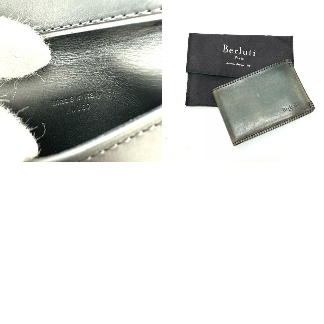 BERLUTI - ベルルッティ Berluti ロゴ 2つ折り短財布 ミニ BERLUTI - ベルルッティ Berluti ロゴ 2つ折り短財布 ミニ