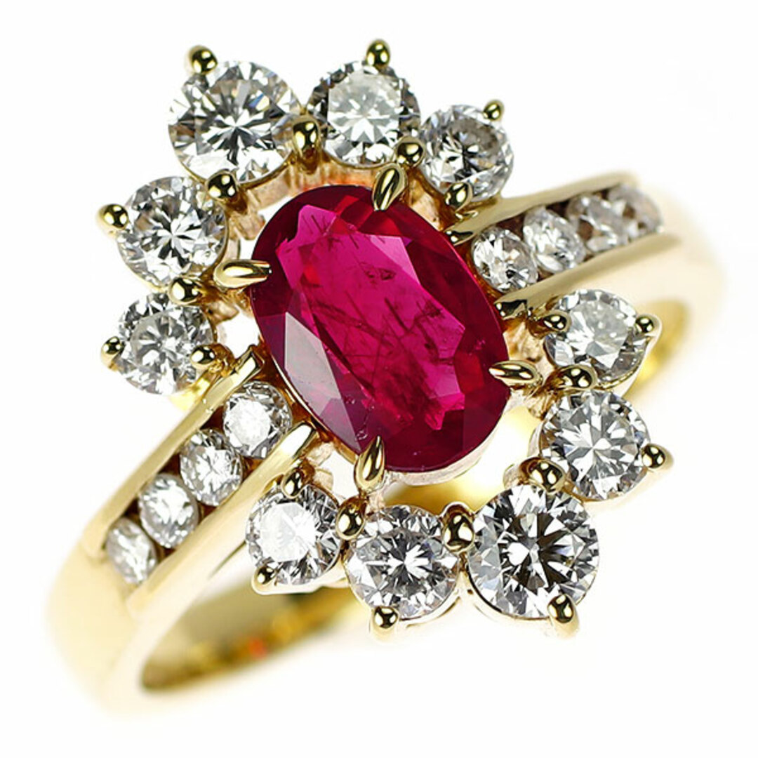 K18YG ルビー ダイヤモンド リング 1.08ct D1.00ctの通販 by K18YG ルビー ダイヤモンド リング 1.08ct D1.00ctの通販 by