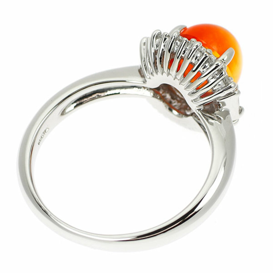 Pt900 ファイアーオパール ダイヤモンド リング 1.51ct D0.41ct Pt900 ファイアーオパール ダイヤモンド リング 1.51ct D0.41ct