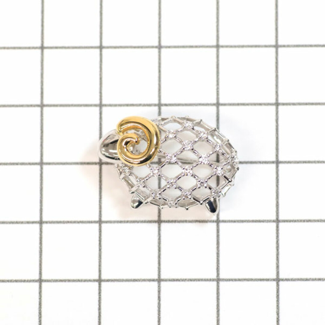 TASAKI - 田崎真珠 K18YG/WG ダイヤモンド ブローチ 0.24ct TASAKI - 田崎真珠 K18YG/WG ダイヤモンド ブローチ 0.24ct