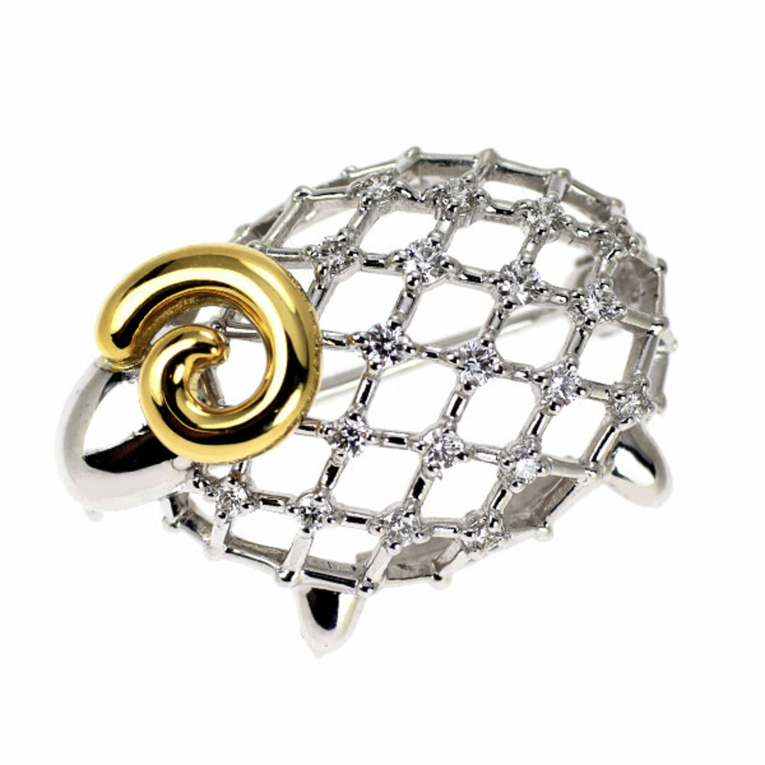 TASAKI - 田崎真珠 K18YG/WG ダイヤモンド ブローチ 0.24ct TASAKI - 田崎真珠 K18YG/WG ダイヤモンド ブローチ 0.24ct