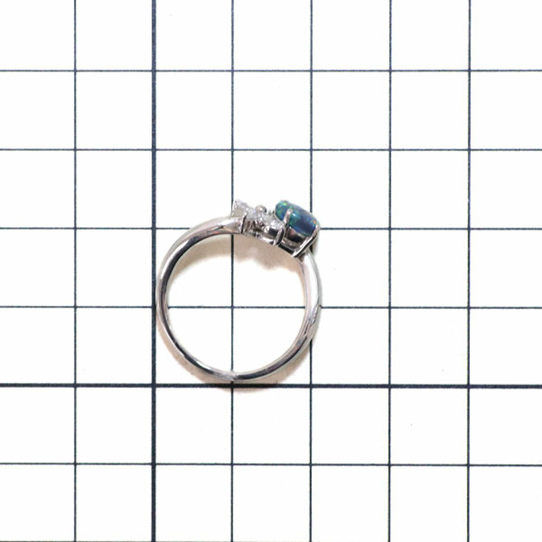 Pt900 ブラックオパール ダイヤモンド リング 0.75ct D0.23ctの Pt900 ブラックオパール ダイヤモンド リング 0.75ct D0.23ctの