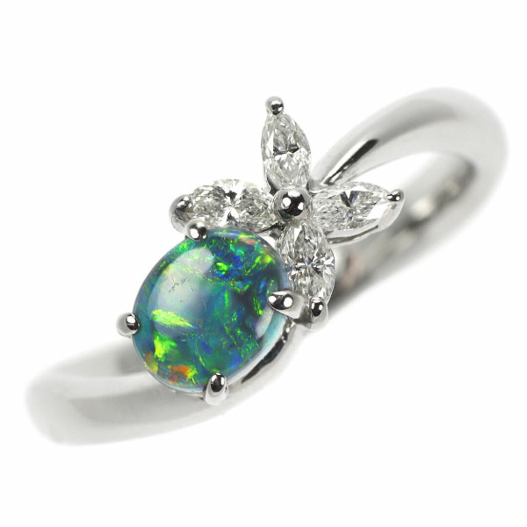 Pt900 ブラックオパール ダイヤモンド リング 0.75ct D0.23ctの Pt900 ブラックオパール ダイヤモンド リング 0.75ct D0.23ctの