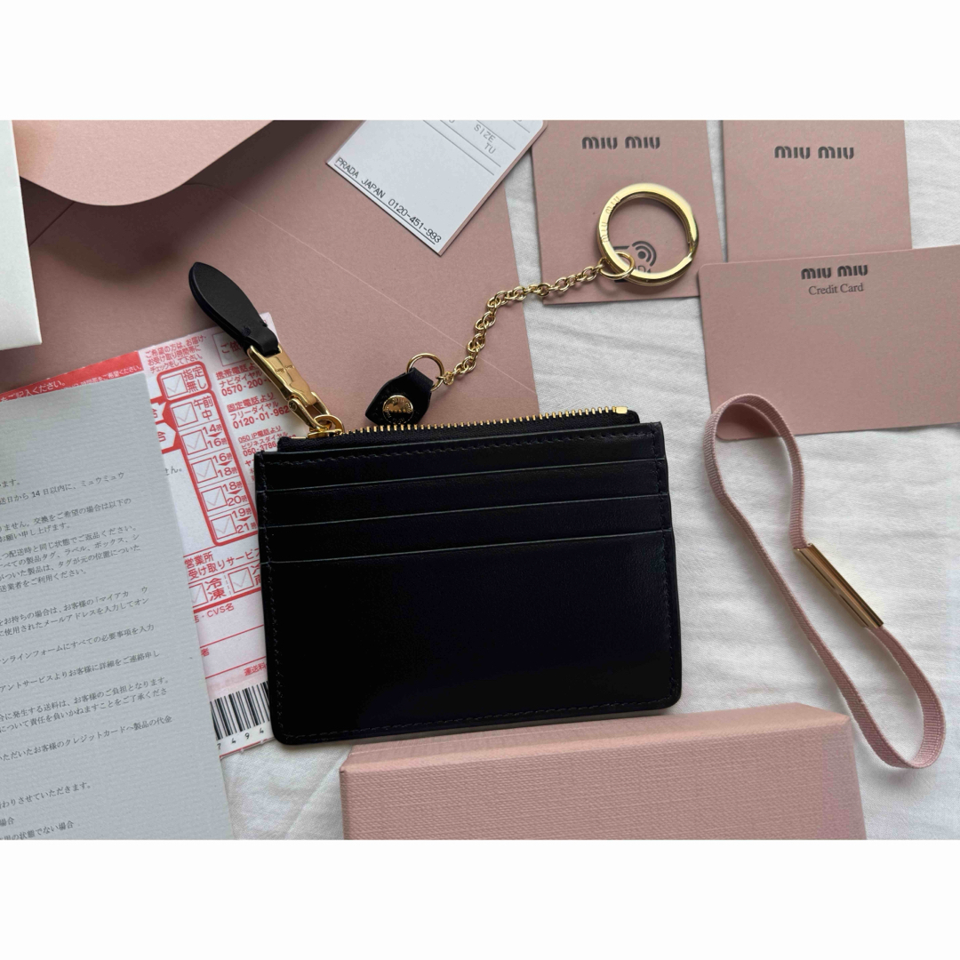 MIU MIU - miumiu カードケース レザー ブラックの通販 by sr's MIU MIU - miumiu カードケース レザー ブラックの通販 by sr's