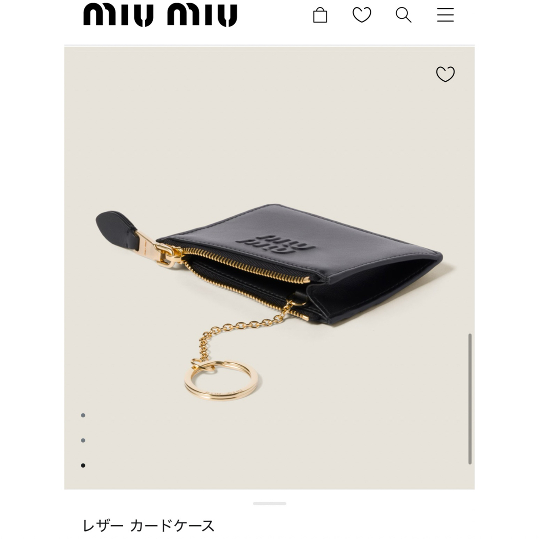 MIU MIU - miumiu カードケース レザー ブラックの通販 by sr's MIU MIU - miumiu カードケース レザー ブラックの通販 by sr's