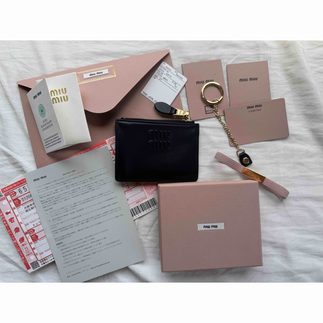 MIU MIU - miumiu カードケース レザー ブラックの通販 by sr's MIU MIU - miumiu カードケース レザー ブラックの通販 by sr's