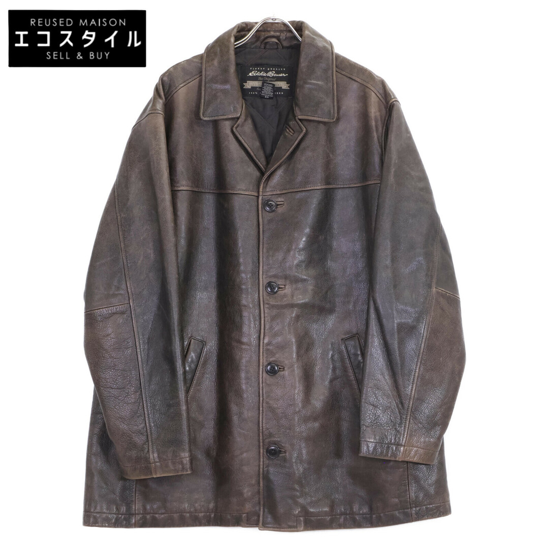 Eddie Bauer - エディーバウアー 90~00S ブラウン レザーカー Eddie Bauer - エディーバウアー 90~00S ブラウン レザーカー