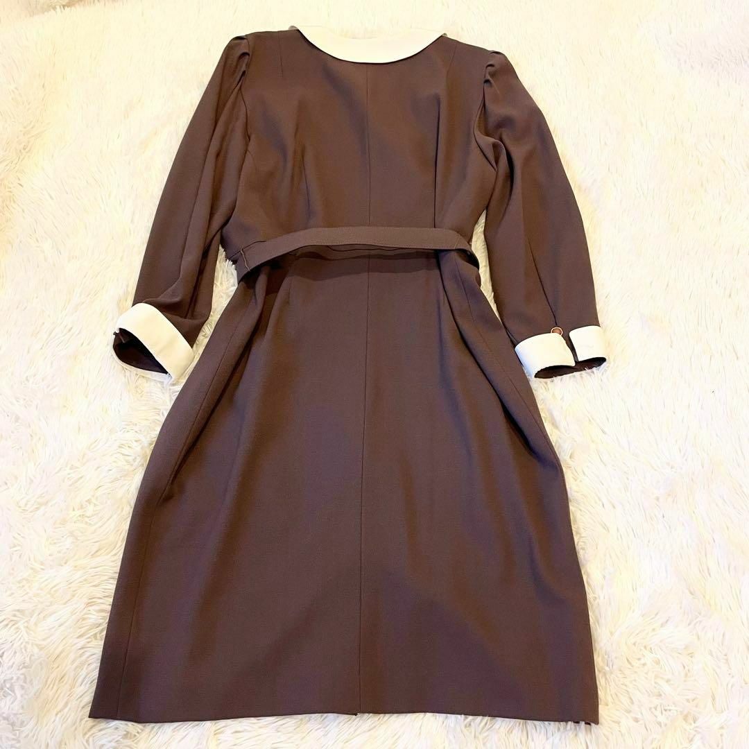 leilian - 美品☆レリアン 長袖ワンピース 大きいサイズ XL 白襟 leilian - 美品☆レリアン 長袖ワンピース 大きいサイズ XL 白襟
