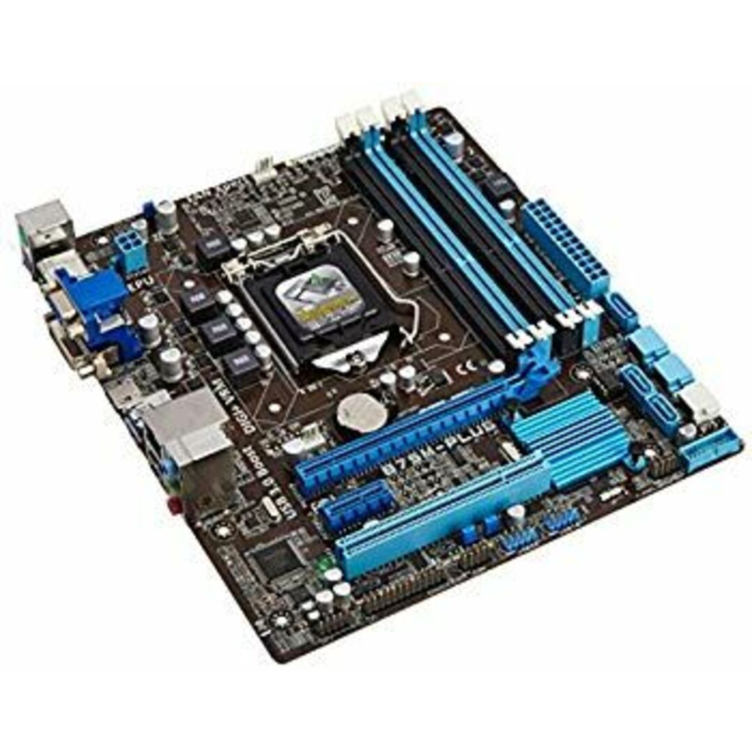ASUSTek社製 Intel B75 Expressチップセット搭載 mATXマザーボード B75M- PLUS rdzdsi3 スマホ/家電/カメラのPC/タブレット(PCパーツ)の商品写真