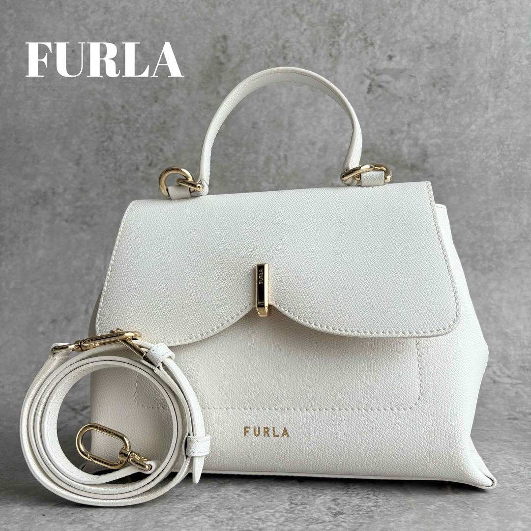 FURLA - 【極美品】FURLA リボン トップハンドル 2way ショルダーバッグ