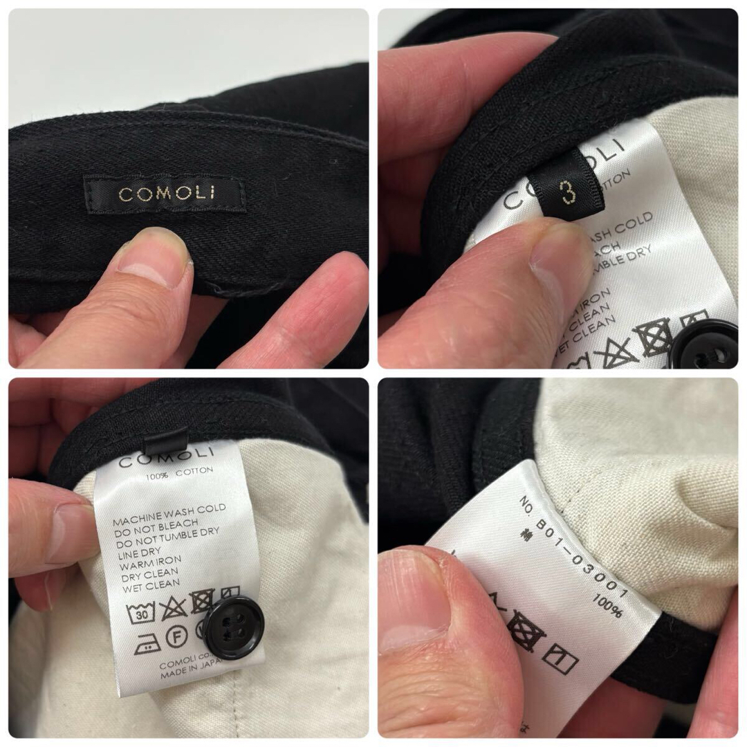 COMOLI - 25ss 新品 COMOLI デニム ベルテッド パンツ ブラック COMOLI - 25ss 新品 COMOLI デニム ベルテッド パンツ ブラック