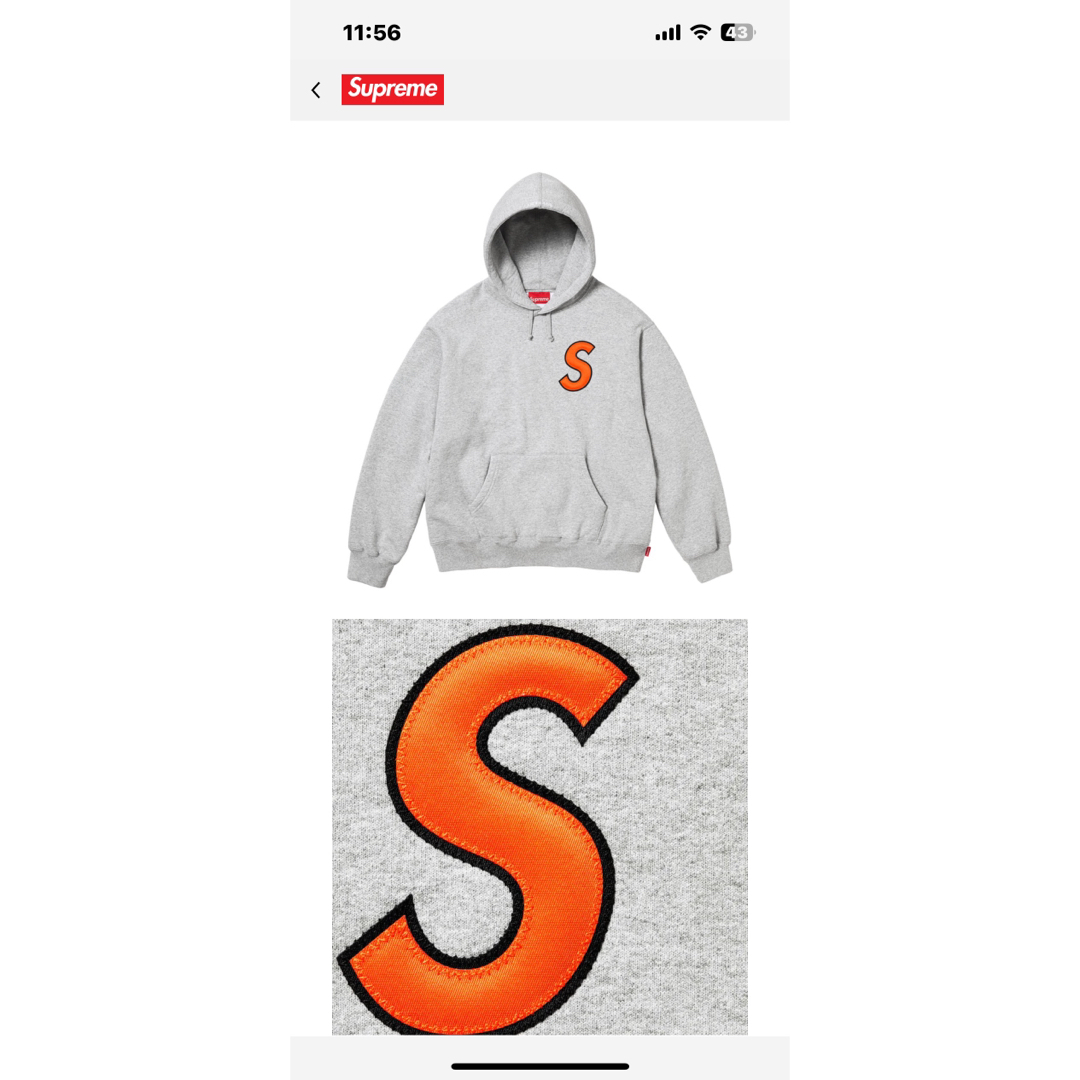 Supreme - 2025新作Supreme グレーSロゴパーカーXLの通販 by し Supreme - 2025新作Supreme グレーSロゴパーカーXLの通販 by し