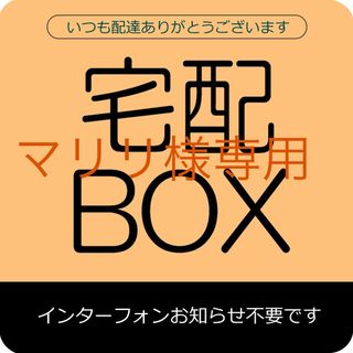 宅配BOX用ステッカー　2点　(9x20cm オレンジとType3オレンジ　)(その他)