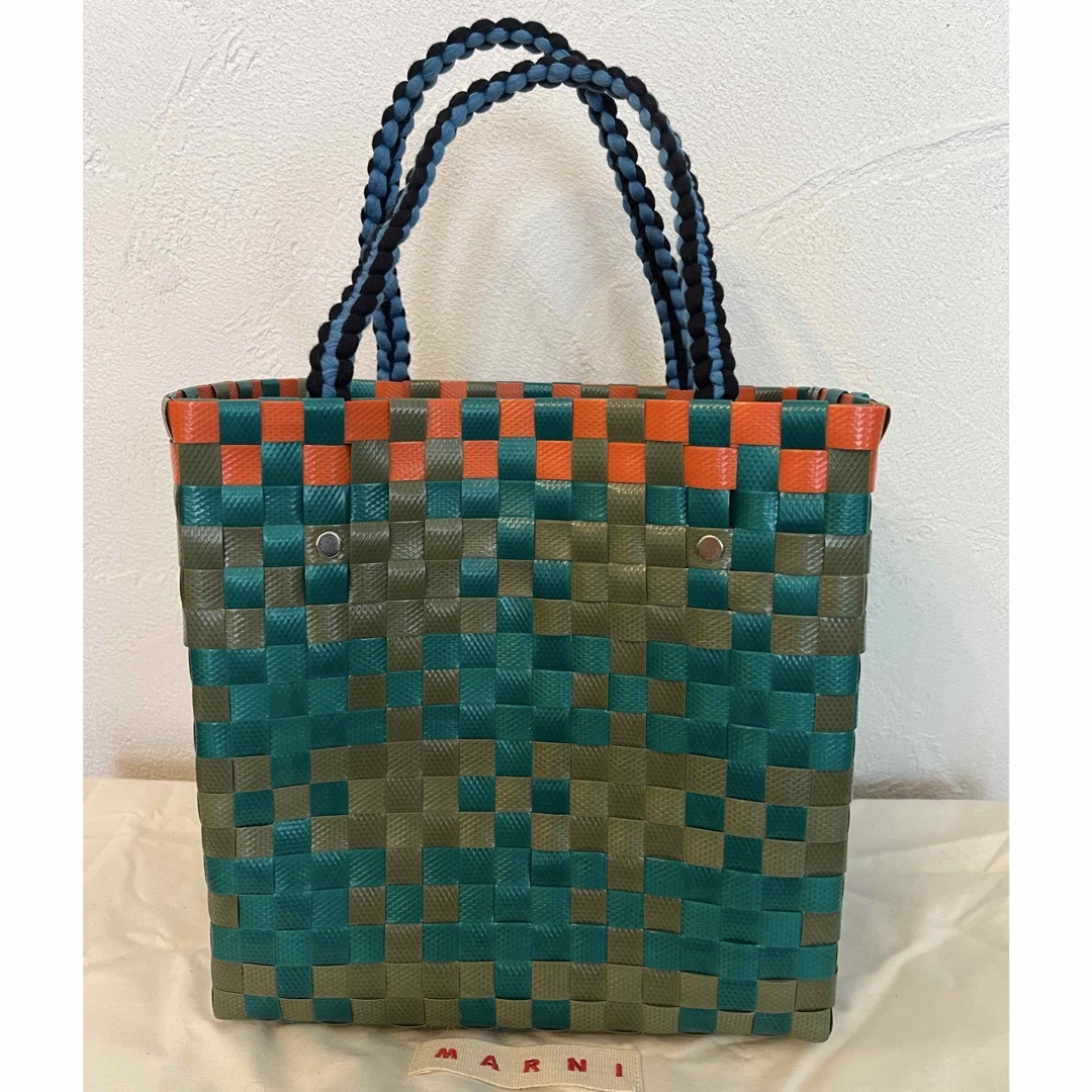 MARNI - MARNI マルニ ジャージーハンドル ミニバスケット 正規 MARNI - MARNI マルニ ジャージーハンドル ミニバスケット 正規