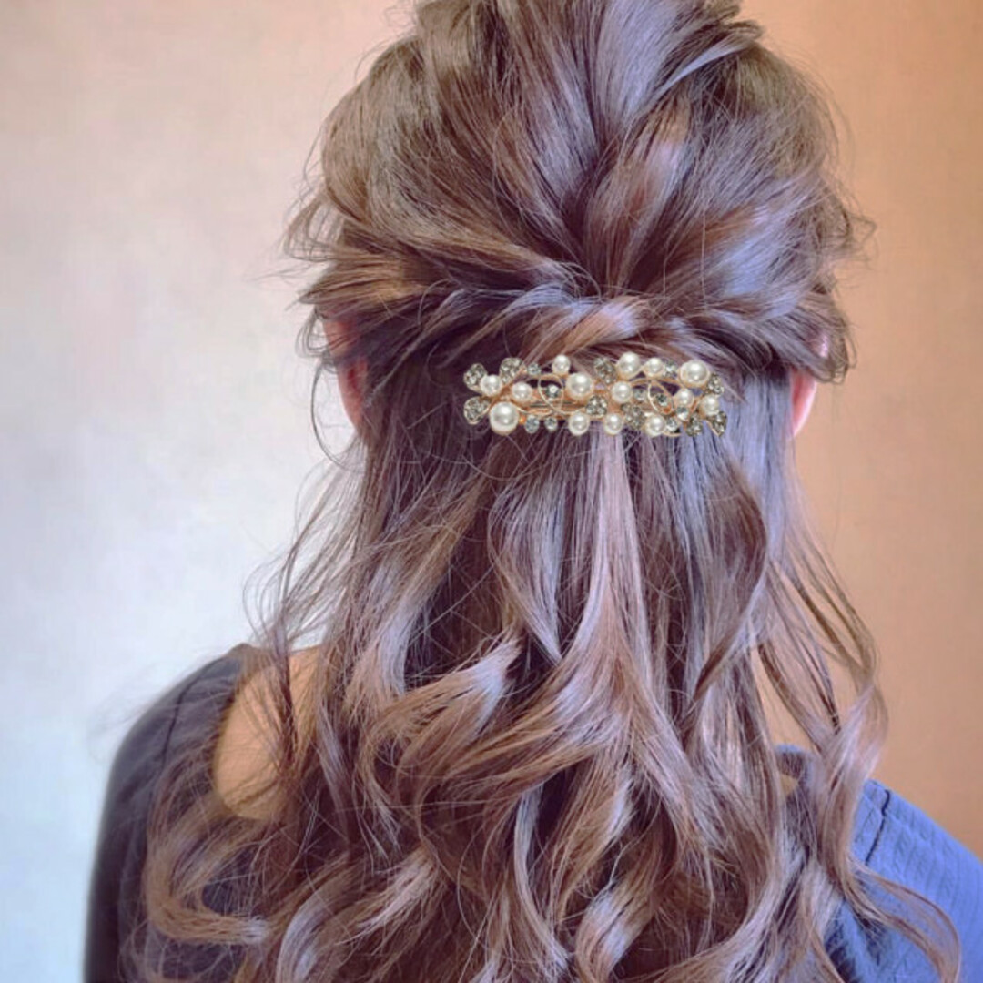 バレッタ 浴衣 ヘアクリップ パール フラワー 髪飾り 結婚式 花 バレッタ 浴衣 ヘアクリップ パール フラワー 髪飾り 結婚式 花