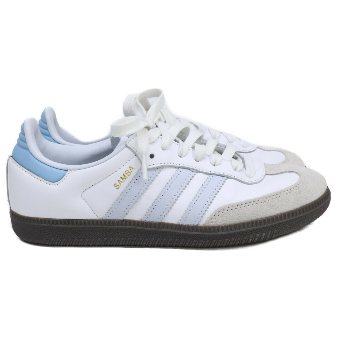 adidas - アディダス ホワイト×ブルー SAMBA サンバ ローカット adidas - アディダス ホワイト×ブルー SAMBA サンバ ローカット