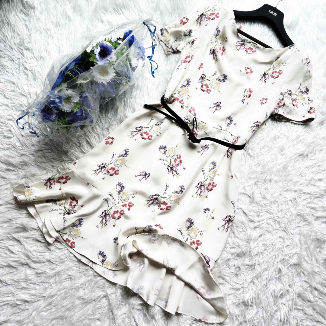 Christian Dior - 美品 ChristianDior ディオール シルク 花柄 Christian Dior - 美品 ChristianDior ディオール シルク 花柄