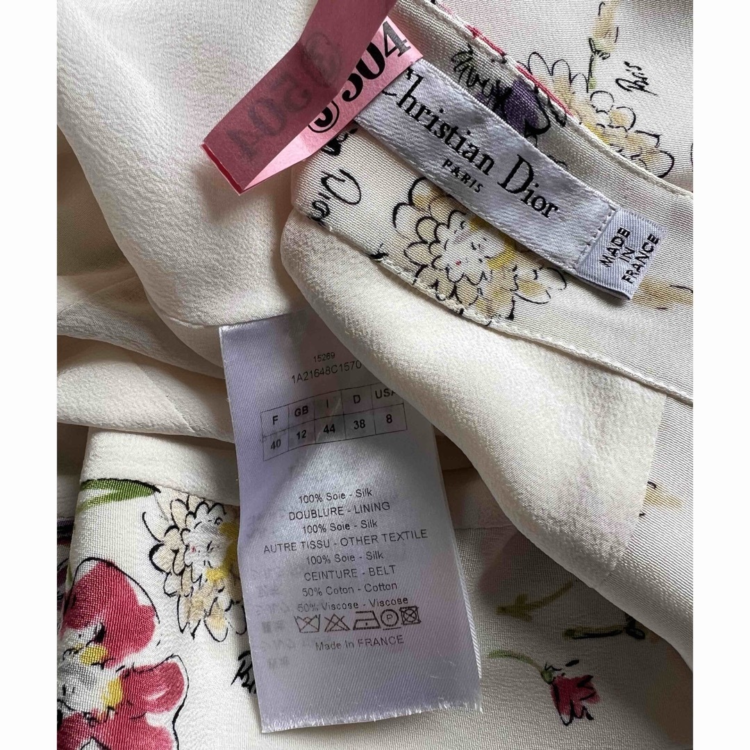 Christian Dior - 美品 ChristianDior ディオール シルク 花柄 Christian Dior - 美品 ChristianDior ディオール シルク 花柄