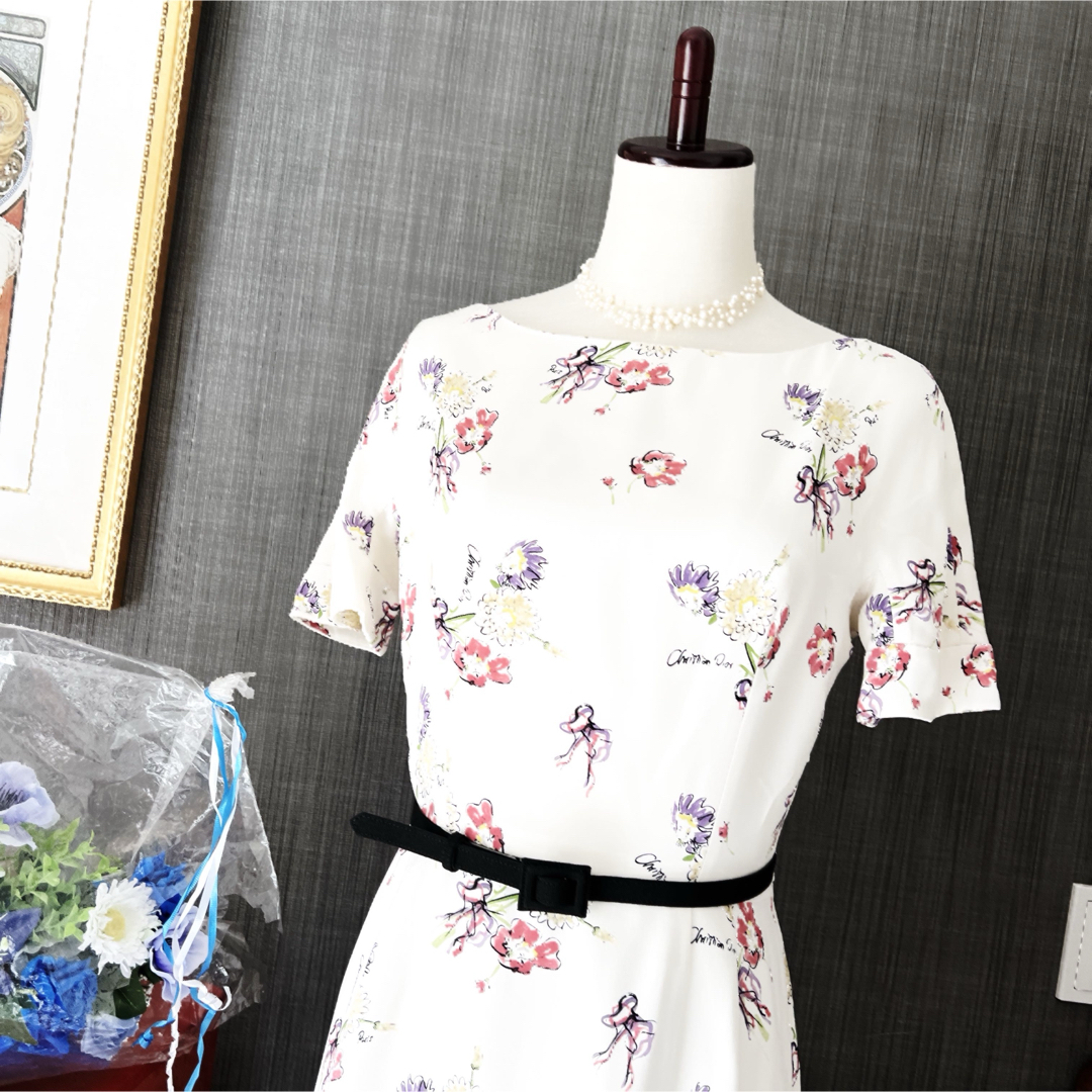Christian Dior - 美品 ChristianDior ディオール シルク 花柄 Christian Dior - 美品 ChristianDior ディオール シルク 花柄