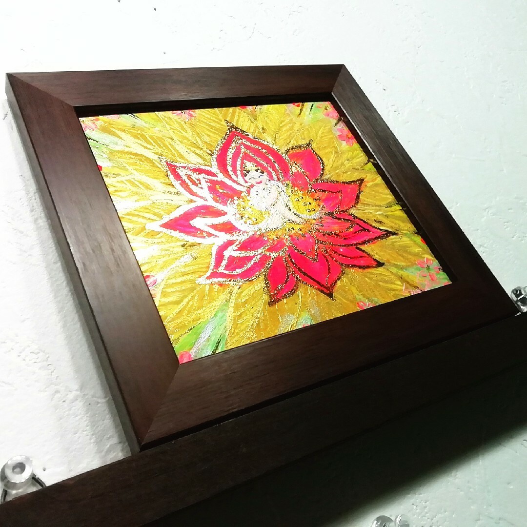 風水開運神仏絵画◎愛の光輝く蓮花と観音様 癒し金運 願いが叶う 風水開運神仏絵画◎愛の光輝く蓮花と観音様 癒し金運 願いが叶う