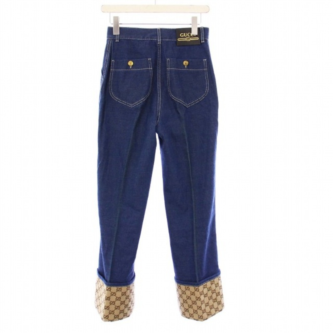 GUCCI - グッチ GGキャンバス折り返し デニムパンツ ジーンズ GUCCI - グッチ GGキャンバス折り返し デニムパンツ ジーンズ