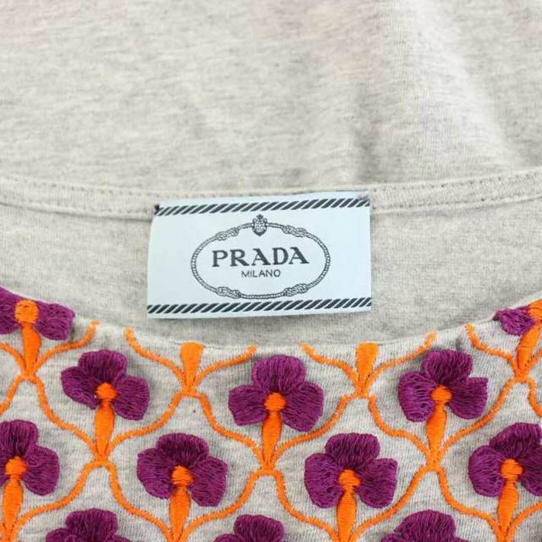 PRADA - プラダ タンクトップ カットソー ノースリーブ 花柄 PRADA - プラダ タンクトップ カットソー ノースリーブ 花柄