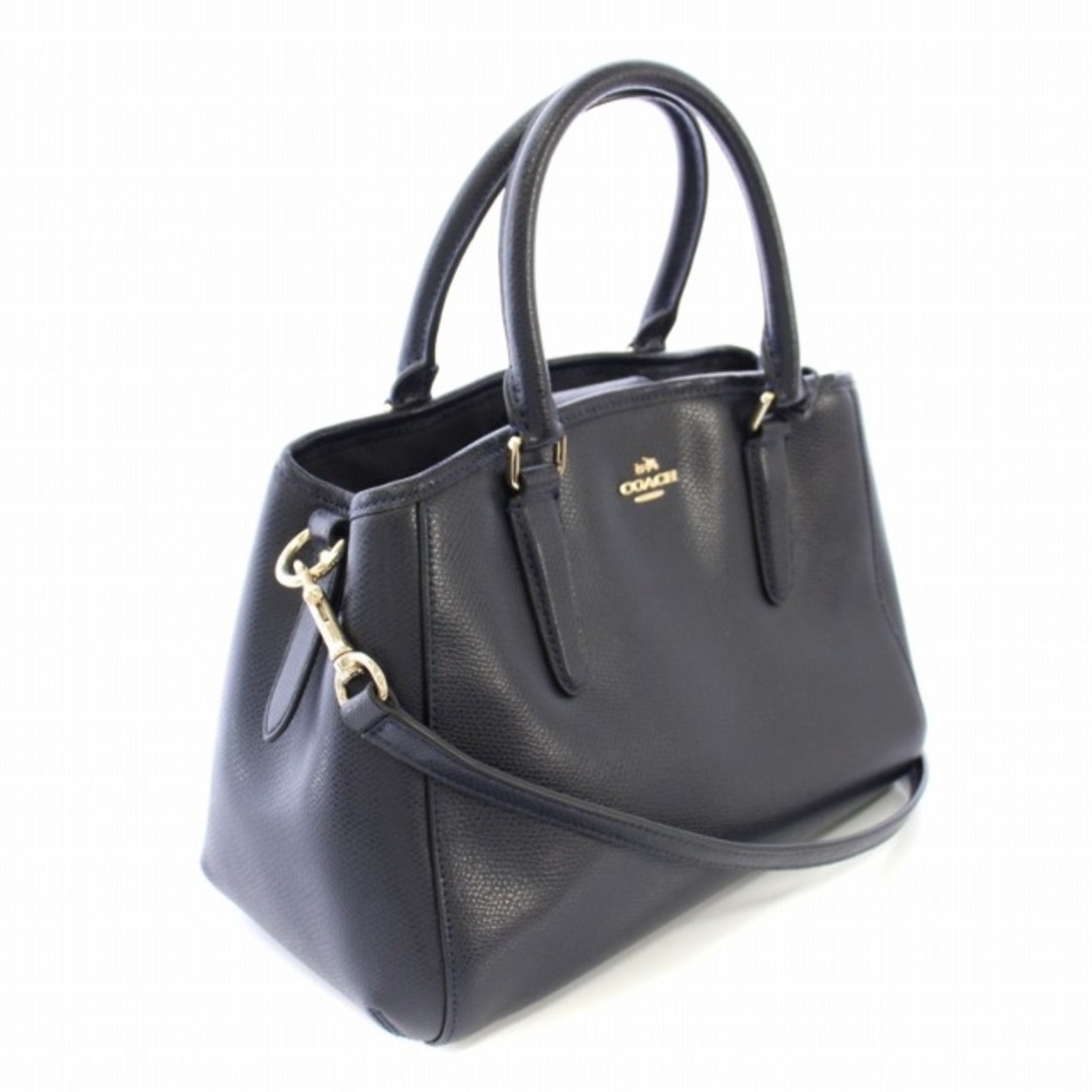 COACH - コーチ ハンドバッグ ショルダーバッグ 2WAY レザー 紺 COACH - コーチ ハンドバッグ ショルダーバッグ 2WAY レザー 紺