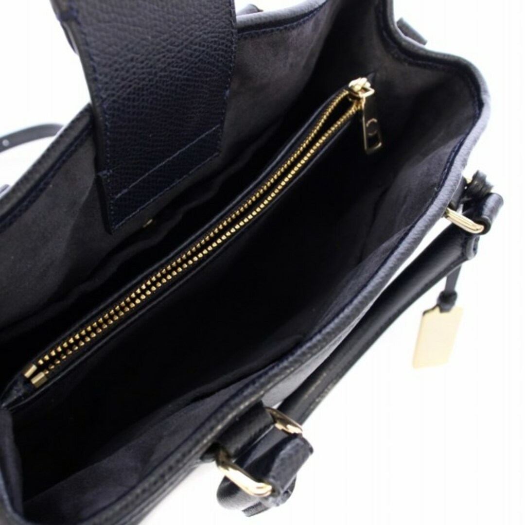 COACH - コーチ ハンドバッグ ショルダーバッグ 2WAY レザー 紺 COACH - コーチ ハンドバッグ ショルダーバッグ 2WAY レザー 紺