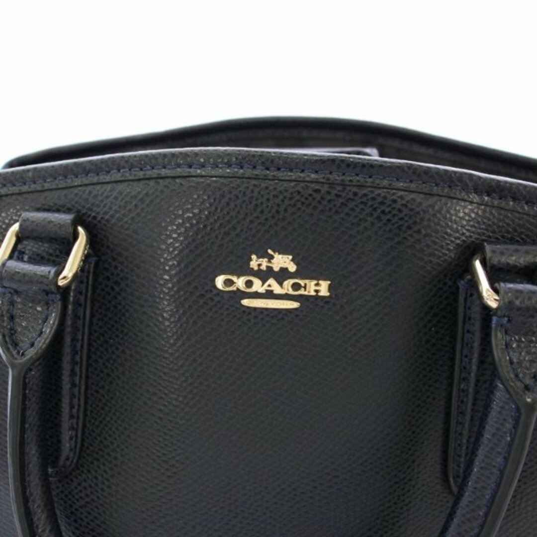 COACH - コーチ ハンドバッグ ショルダーバッグ 2WAY レザー 紺 COACH - コーチ ハンドバッグ ショルダーバッグ 2WAY レザー 紺
