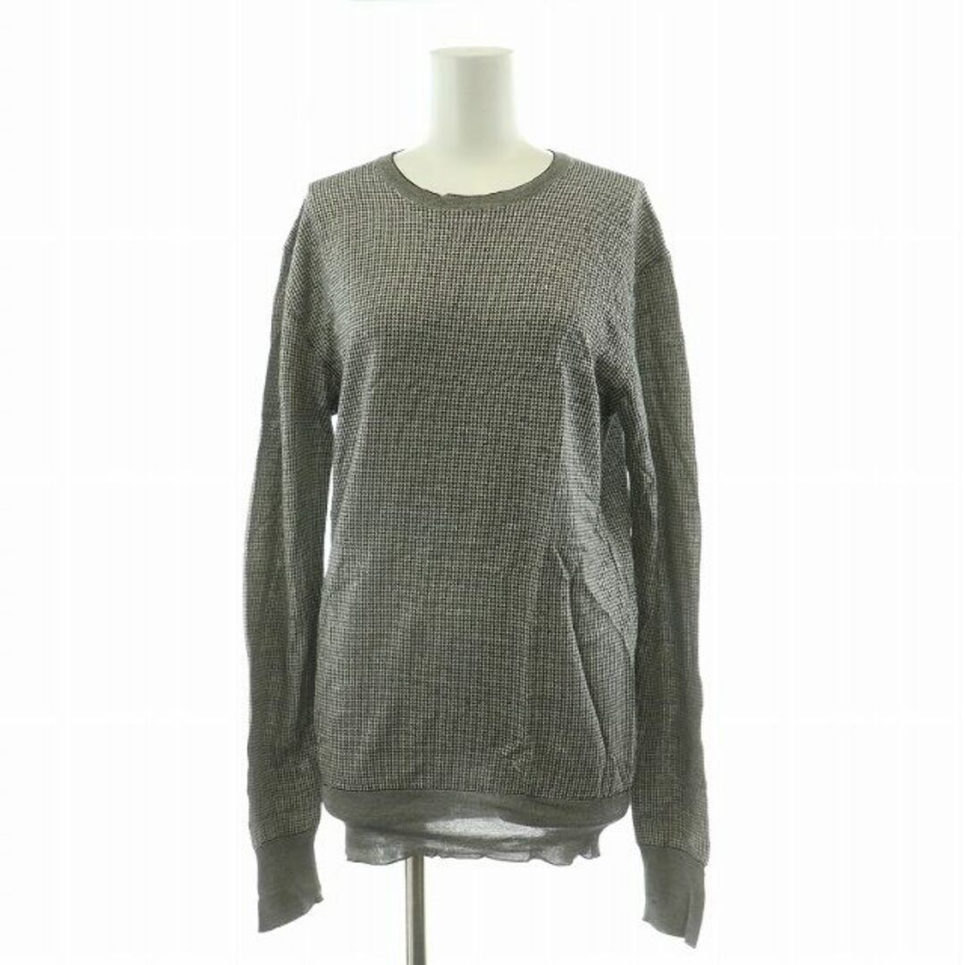 GUCCI - グッチ GUCCI カットソー 長袖 千鳥格子 絹 シルク100 GUCCI - グッチ GUCCI カットソー 長袖 千鳥格子 絹 シルク100