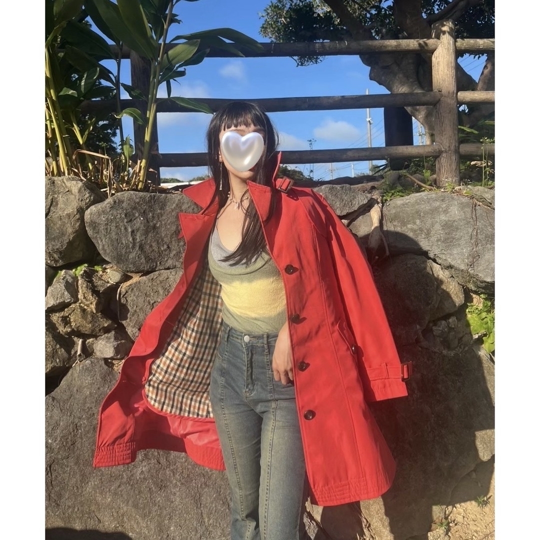 Ameri VINTAGE - vintage ロングコート ジャケット 赤の通販 by Ameri VINTAGE - vintage ロングコート ジャケット 赤の通販 by