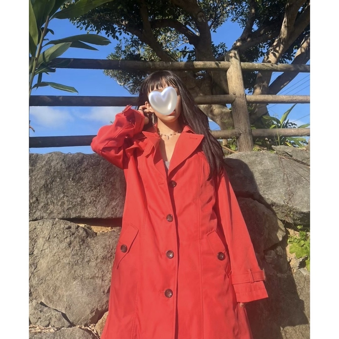 Ameri VINTAGE - vintage ロングコート ジャケット 赤の通販 by Ameri VINTAGE - vintage ロングコート ジャケット 赤の通販 by
