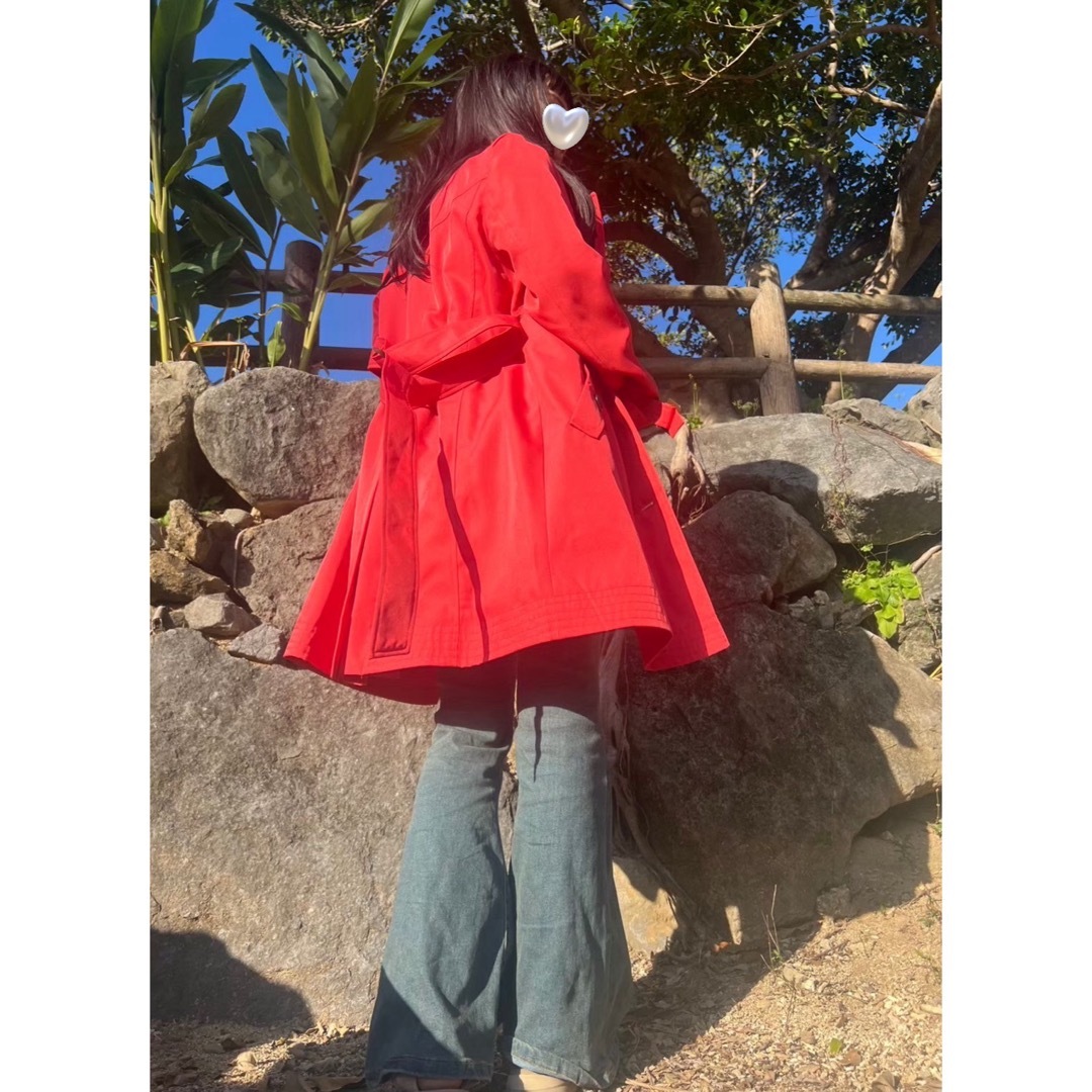 Ameri VINTAGE - vintage ロングコート ジャケット 赤の通販 by Ameri VINTAGE - vintage ロングコート ジャケット 赤の通販 by