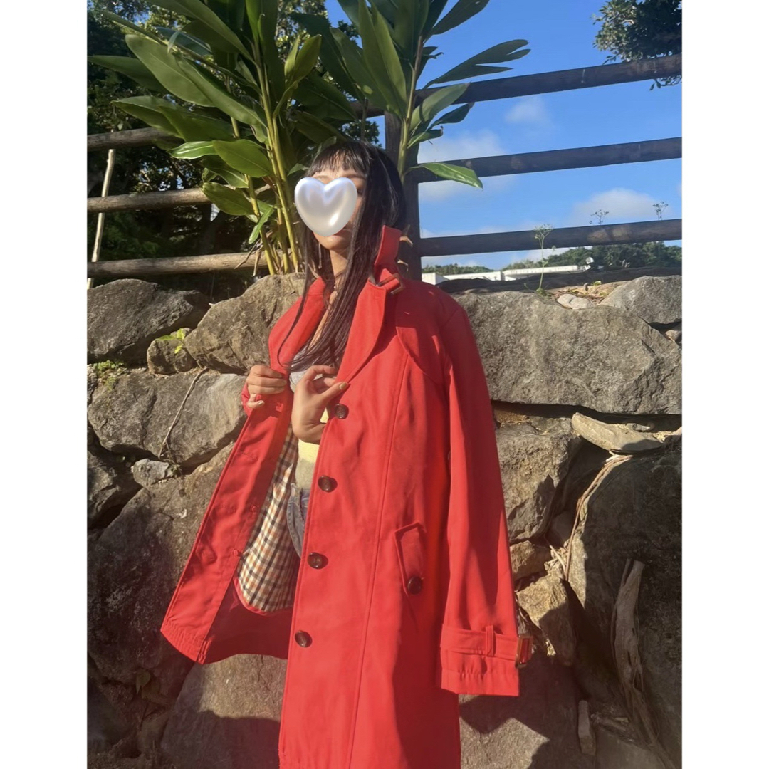 Ameri VINTAGE - vintage ロングコート ジャケット 赤の通販 by Ameri VINTAGE - vintage ロングコート ジャケット 赤の通販 by