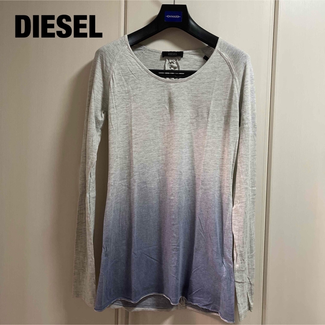 DIESEL - DIESEL グレー グラデーション 長袖Tシャツ レディース DIESEL - DIESEL グレー グラデーション 長袖Tシャツ レディース