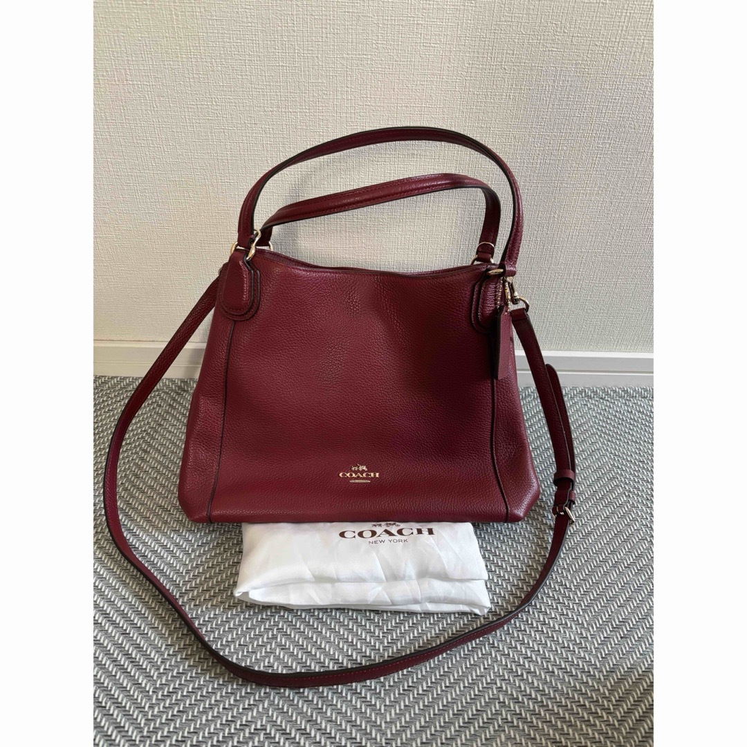 COACH - コーチ バーガンディショルダーバッグの通販 by じゅん COACH - コーチ バーガンディショルダーバッグの通販 by じゅん
