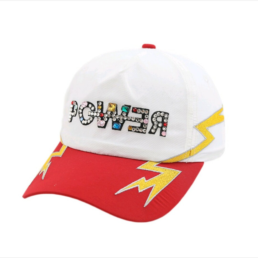 PEACEMINUSONE - ⚡️G-DRAGON POWER キャップ /赤白×稲妻 PEACEMINUSONE - ⚡️G-DRAGON POWER キャップ /赤白×稲妻